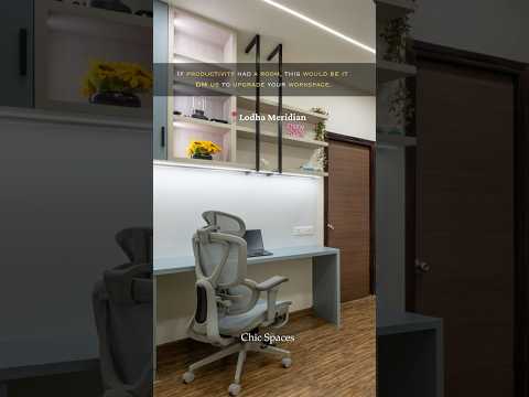 The Perfect Work-From-Home Setup | Modern Study Room Design at Lodha Meridian  #chicspaces