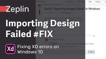 Zeplin Importing Design Failed on Windows 10 → Adobe XD Zeplin problem Fix