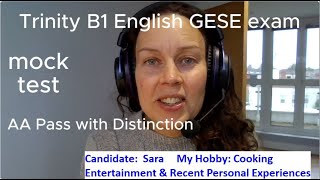 Trinity B1 English GESE exam Mock English Test Practice with Feedback UK SELT ILR Pass Distinction