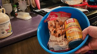 Famous 2 ingredient desert pumpkin cookie bars. Net Worth
