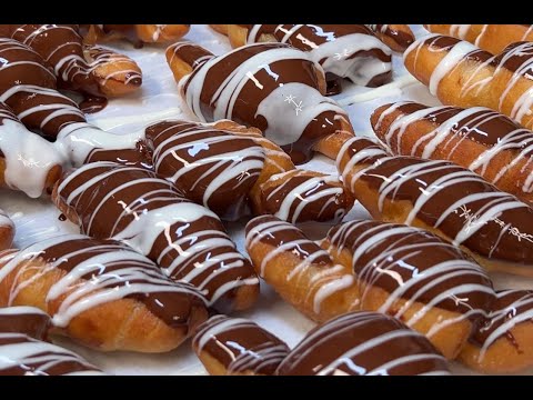 بنص كيلو دقيق و بيضه هتعملي احلي كرواسون الدوناتس الخطير 