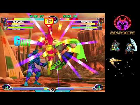 MvC2 Dhalsim 85% unfly wall carry to crossover trijump reset, okizeme K.O. sequence 9/6/23