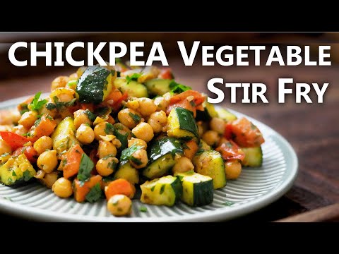 Healthy Chickpea Recipe for a Vegetarian and Vegan Diet | Chickpea Vegetable Stir Fry