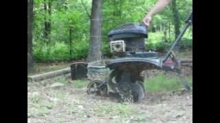 Boleans front tine tiller cold start and demo