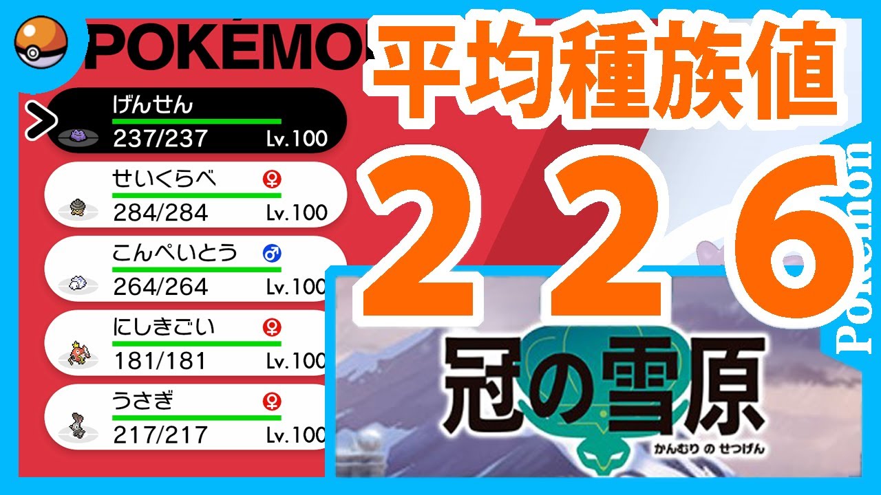 ポケモン 種族値 平均 種族値ランキング 進化前のみ