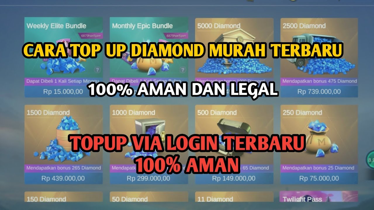 Cara Top Up Diamon Via Login Terbaru#mobilegames - YouTube