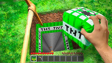 Minecraft in Real Life (Minecraft Real POV) TNT HOLE in Realistic Minecraft