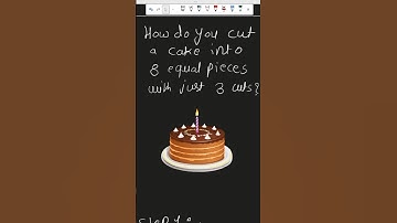 Can You Solve This? Cut a Cake into 8 Pieces with 3 Cuts! 🤔🍰  #shorts #puzzles #puzzlesolving