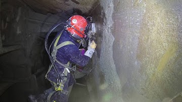 Crews at work inside the SR 99 tunneling machine