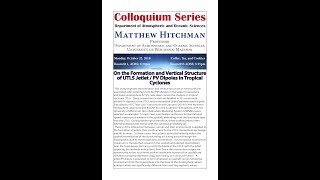 UW-AOS Colloquium - Oct. 22, 2018