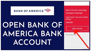 How To Open/Make Bank of America Account Online 2023? bankofamerica.com Sign Up