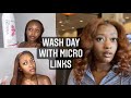 Wash Day + Wand Curls with Microlinks | HELLOBREEZYXO