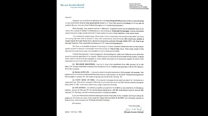 Success example of Jyotish Techniques in Financial Market Predictions. Ashtakvarga & Sarvatobhadra.