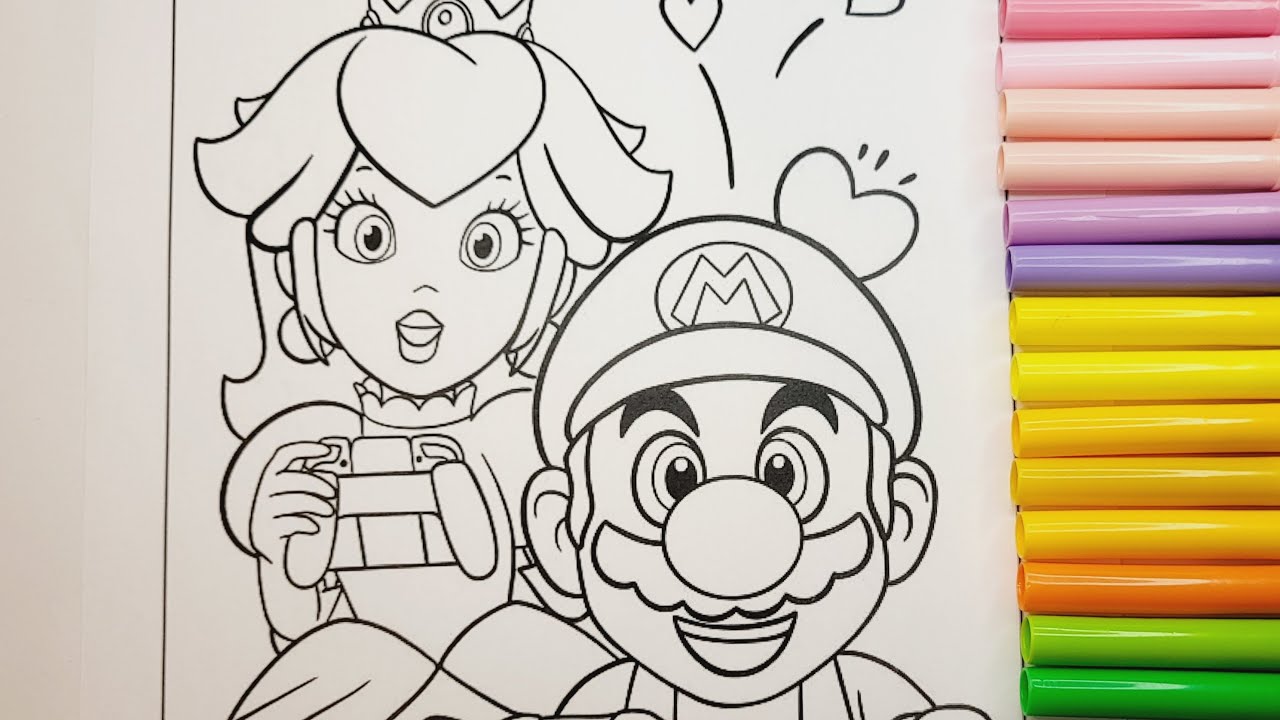 Super Mario Bros Coloring Book Pages Nintendo Mario Luigi Princess ...