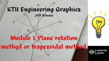 KTU Engineering Graphics Module 1 : Plane Rotation method