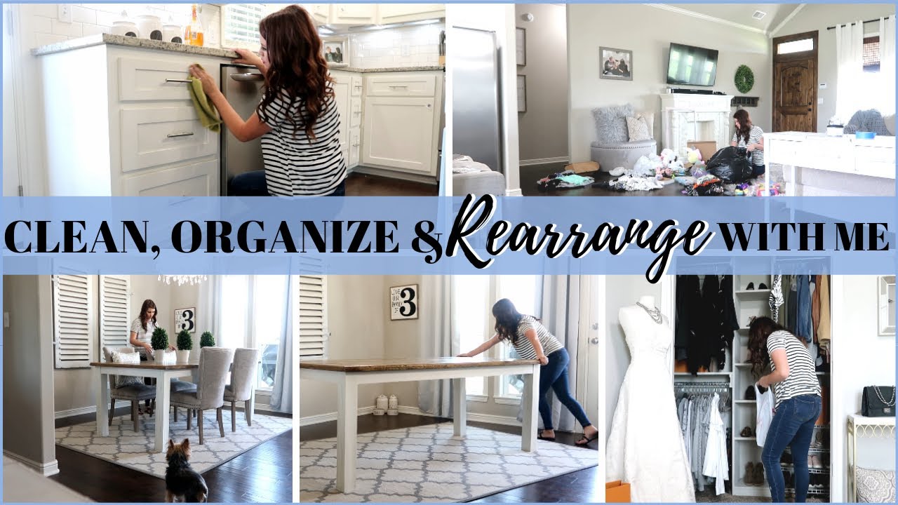 CLEAN WITH ME| REARRANGE & ORGANIZE | CLEANING MOTIVATION | - YouTube