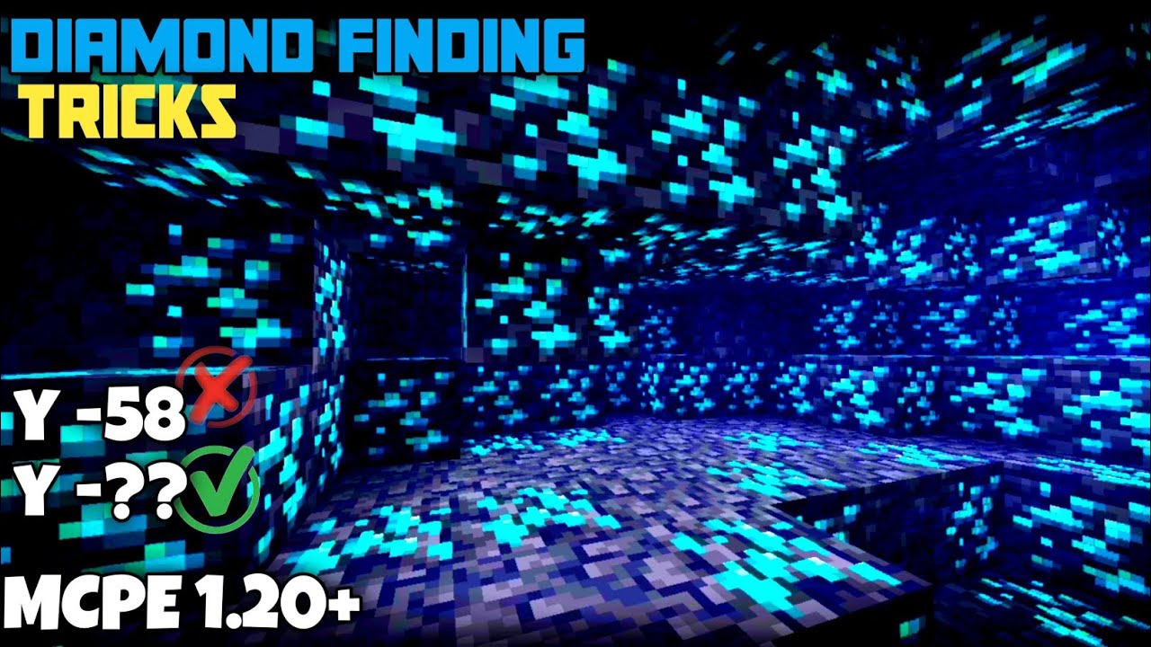 DIAMOND FINDING TRICKS MCPE | DIAMOND MINING TRICK  MCPE | MCPE 1.20+