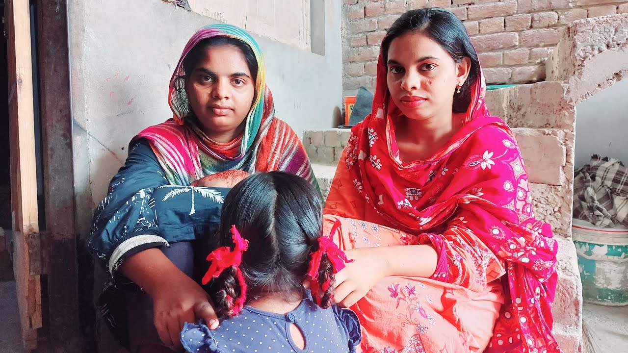 2 Ribbon 🎀 hair Style / Village Life In Pakistan 🇵🇰 / guriya rani Village vlog