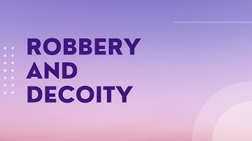 Robbery and Decoity | Pakistan Penal Code | Difference b/w Robbery & Dacoity | LLB | Law Lectures