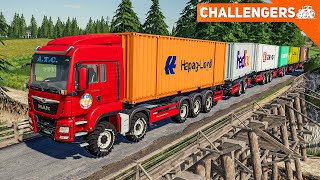 LS19 CHALLENGERS #2: Der CONTAINER-Konvoi: Verladen und stapeln! | FARMING SIMULATOR 19