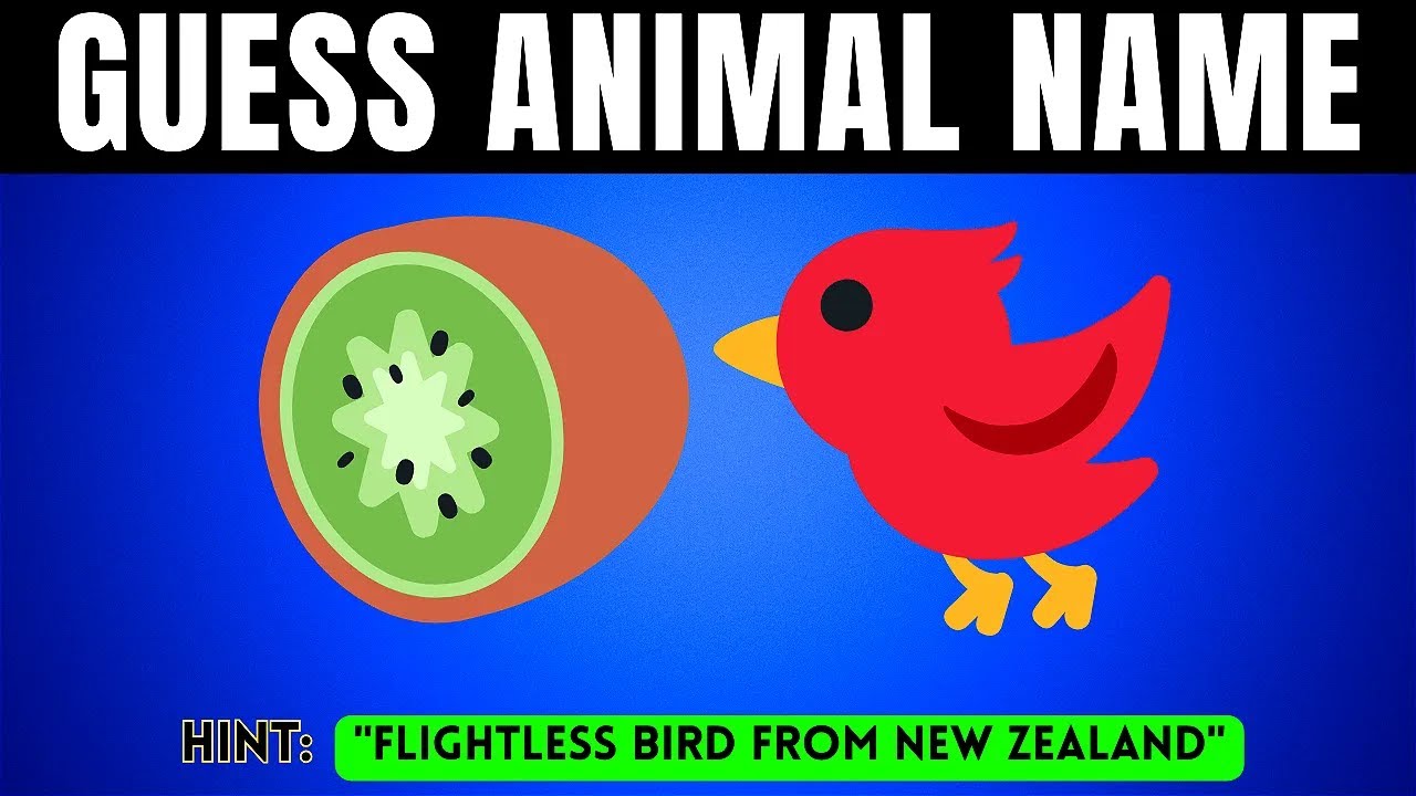 Emojimals 100's Guess the Animal Name's by Emoji and Hints in 10