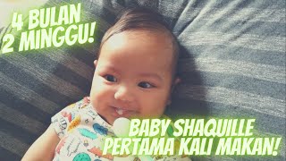 RogerChika - 4 Bulan 2 Minggu Baby Shaquille Pertama Kali Makan!!??