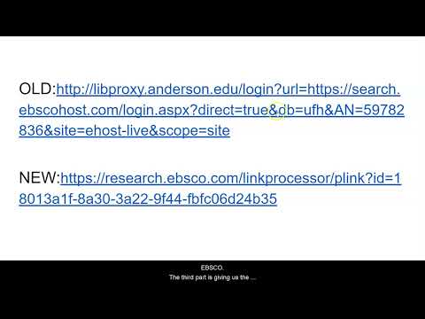 EBSCO Link Update