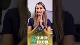 2 excel quick tips #shorts