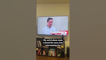 My weird plane mate keeps tricking the news into interviewing #planes #travel