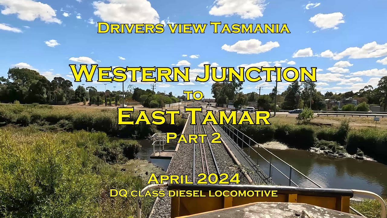 Drivers view Tasmania, Western Junction to East Tamar, Part 2, Apr 2024