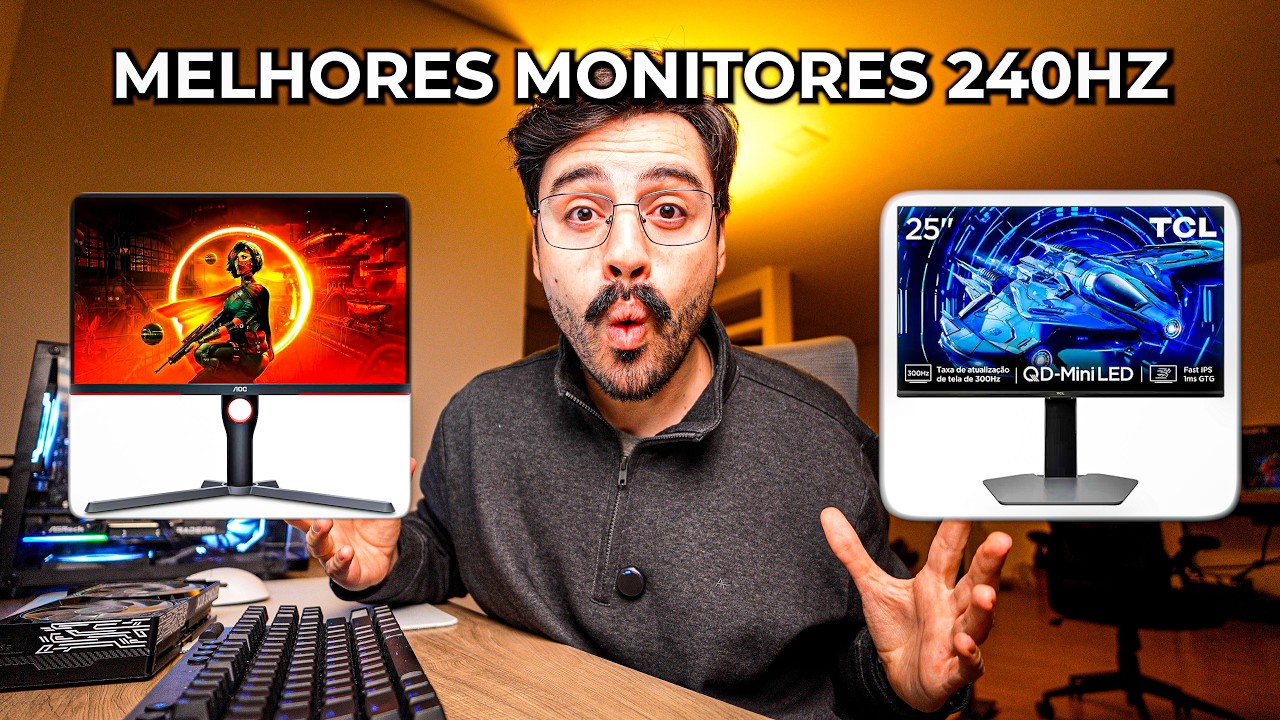 os Melhores Monitores GAMERS Custo Benefício de 2025 (240hz, 280hz ...