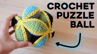 CROCHET PUZZLE BALL: How to crochet a Montessori Ball step by step tutorial | Crochet Lovers