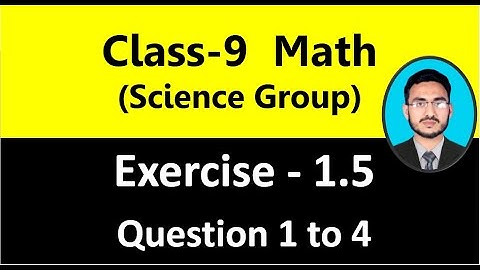 Class 9 Math(Science Group) Exercise 1.5 Question 1 to 4 || Inverse of Matrix