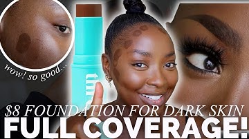 $8 Full Coverage DRUGSTORE FOUNDATION for DARK SKIN + how to fix CONCEALER that’s LIGHT|@mena_adubea