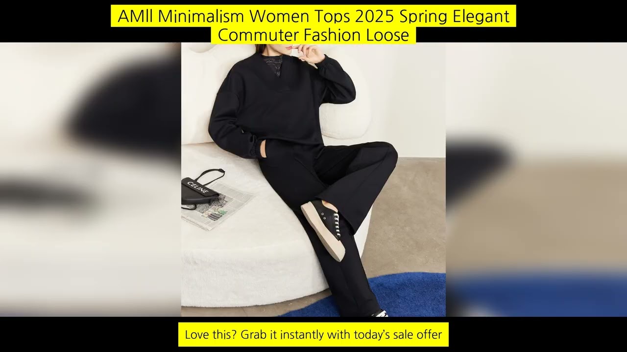 Amll Minimalism Women Tops 2025 Spring Elegant Commuter Fashion Loose