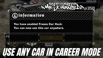 Use Any Car in Career Mode in NFS Most Wanted 2005 🔥 (Police & Boss Cars Unlocked in 2025!)