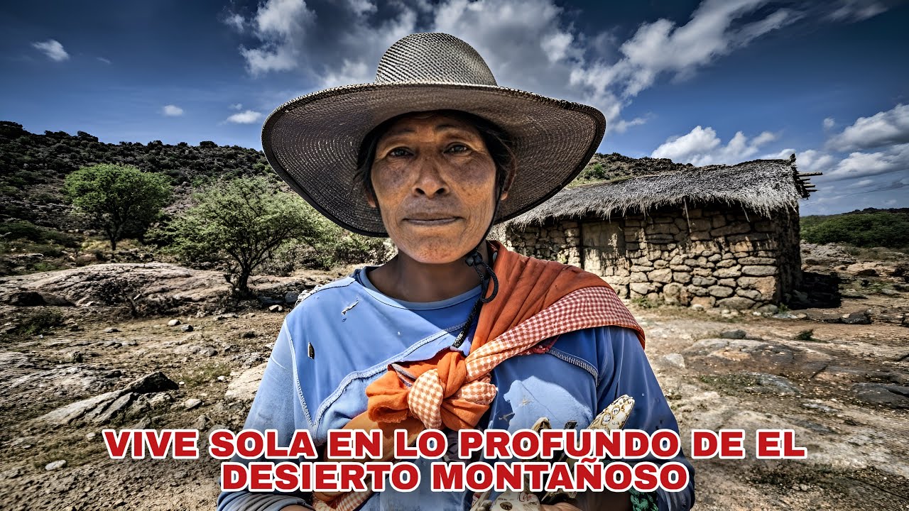 VIVE SOLA con sus  ANIMALES ...  DESDE NIÑA en el DESIERTO MONTAÑOSO  / DOÑA YOLANDA
