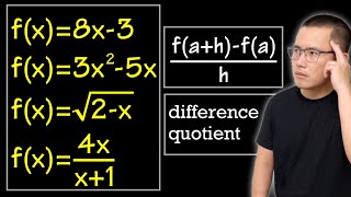 How to find the difference quotient! (precaluclus and calculus)