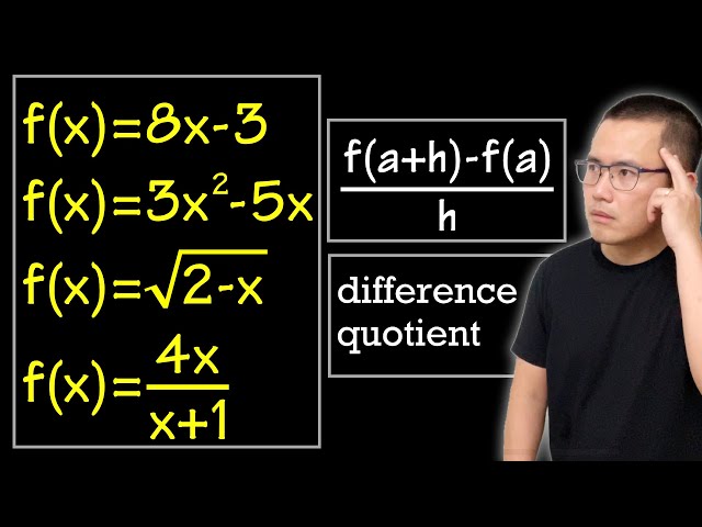How To Use The Difference Quotient Formula