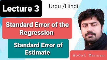 Standard Error of Estimate | In Urdu and Hindi