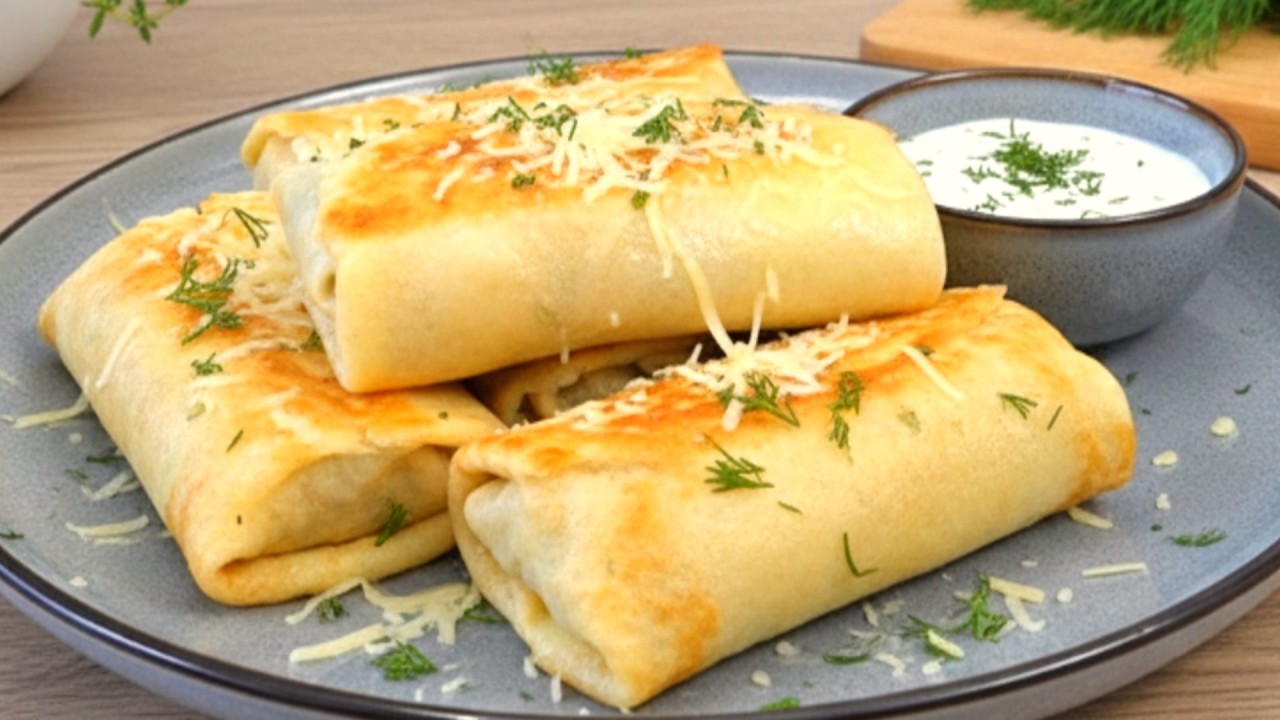 Niesamowicie pyszne naleśniki ze szpinakiem 👌 lepsze niż w naleśnikarni 👍 idealne z sosem czosnkowym