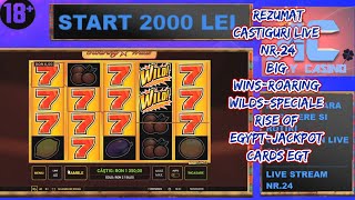 REZUMAT CASTIGURI LIVE NR.24-BIG WINS ROARING WILDS-SPECIALE RISE OF EGYPT-JACKPOT CARDS EGT