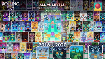 ALL LEVELS 2016 - 2020! (including bonuses, mini levels, collections, etc) | Rolling Sky.