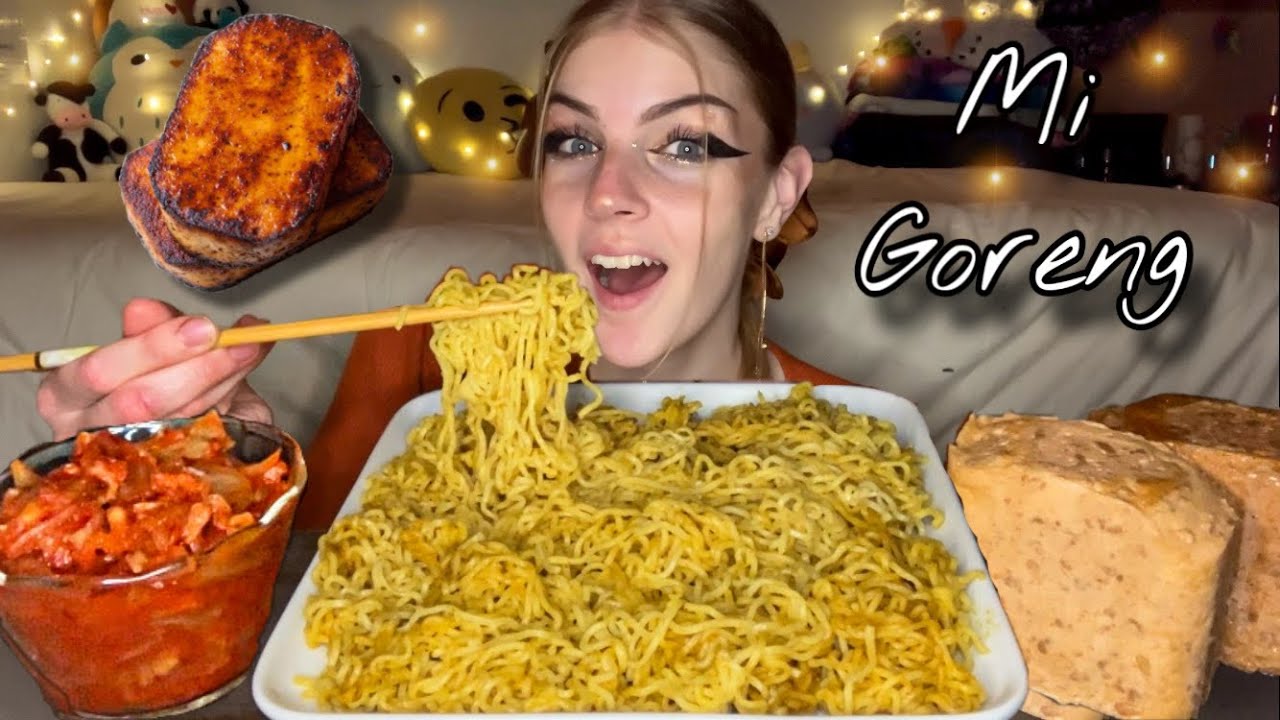 INDOMIE MI GORENG AND SPAM MUKBANG! (Vegan) (No Talking)