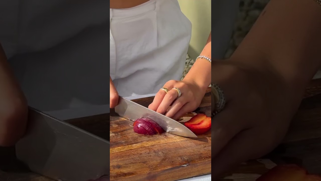 kampachi & plum crudo w/ my Enzo boy, recipe below! Ty  for the fish hook up 🤸🏻‍♀️ Ingredients