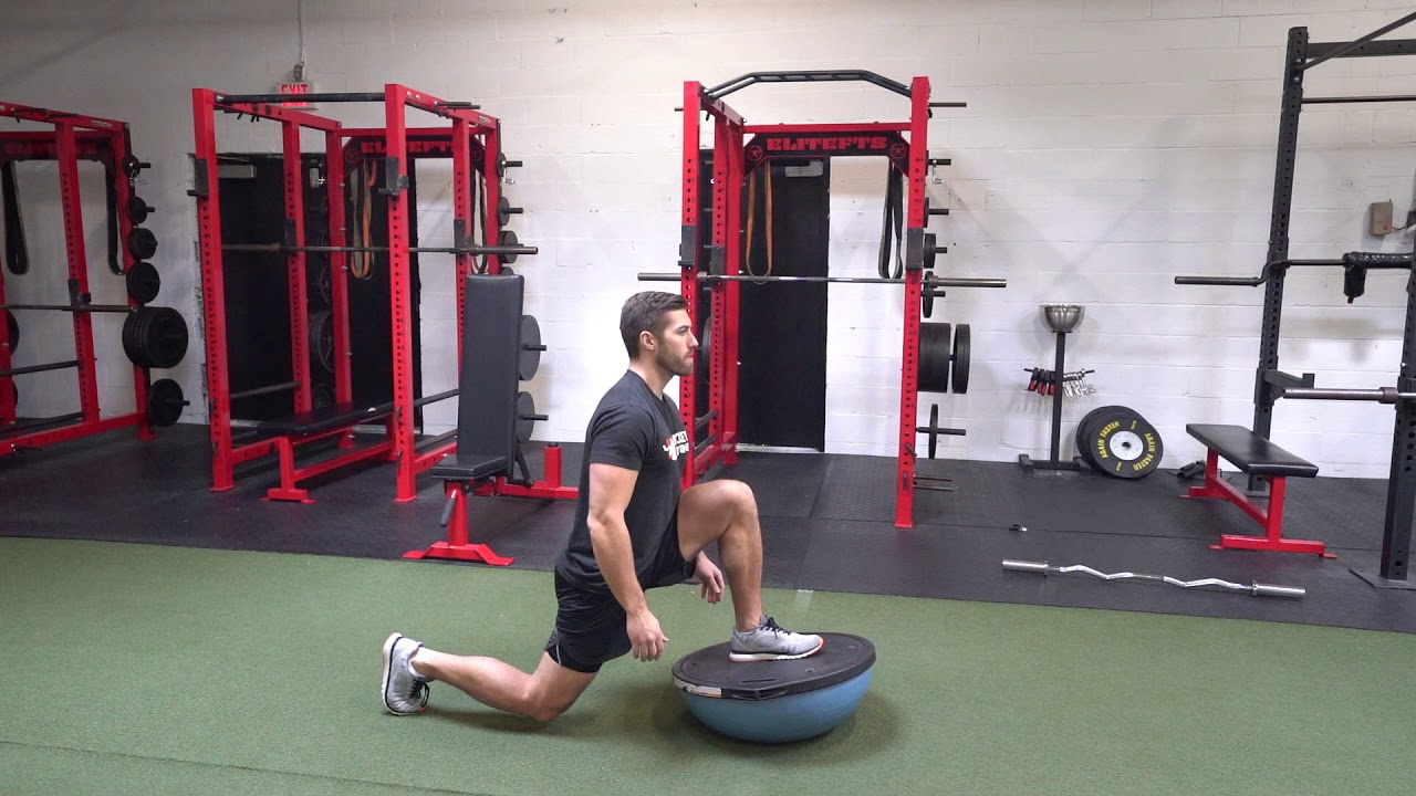Front Foot Elevated Split Squat On Bosu or Balance Disk with 1 sec ...