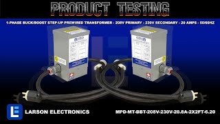 1-Phase Buck/Boost Step-Up Prewired Transformer - 208V Primary - 230V Secondary - 20 Amps - 50/60Hz