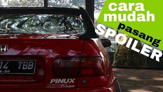 Pasang spoiler custom Mugen... Civic Genio modifikasi