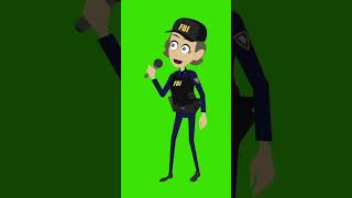 Green Screen Cartoon Animation Character