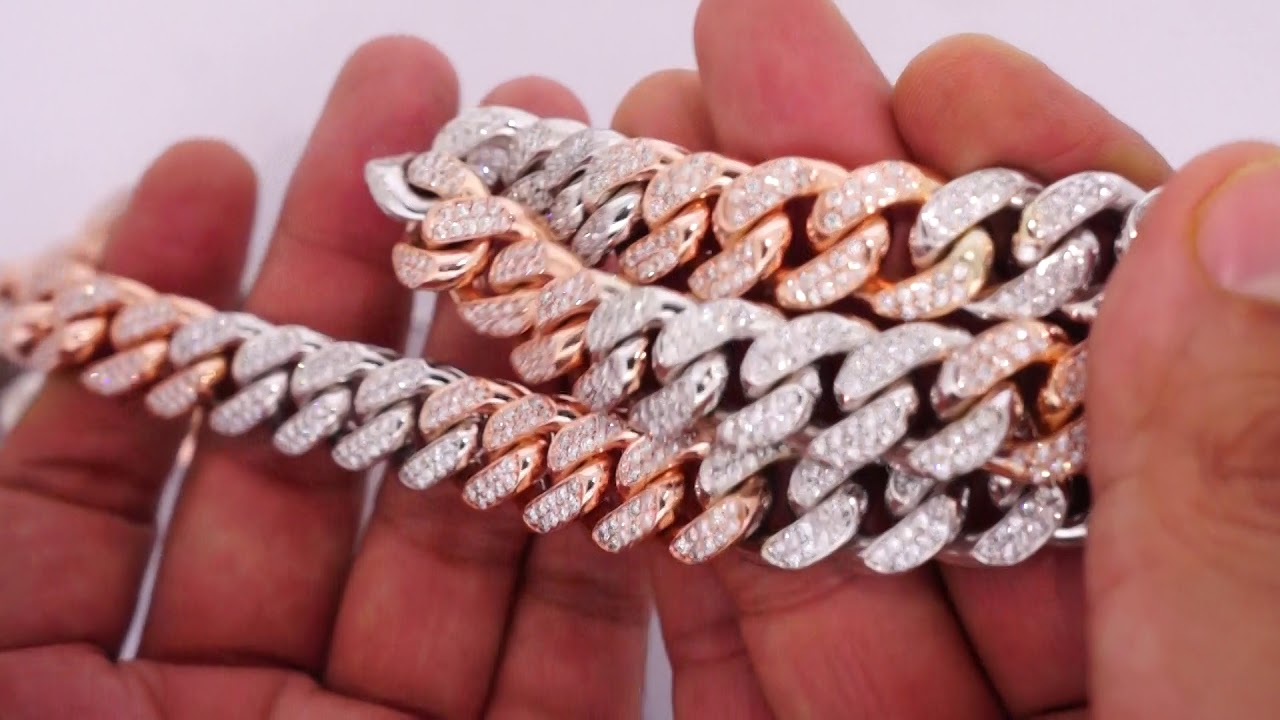 250 Grams White and Pink Gold Miami 